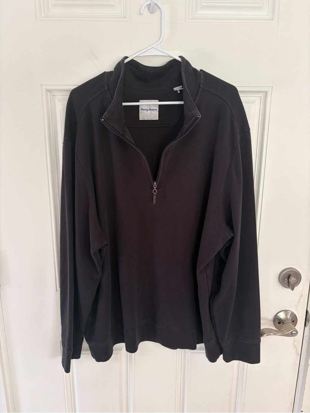 Tommy Bahama sweater Men's XXXL Black Half-Zip Sweater